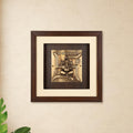 Shilpkala Brass Swastik Ganesh Wall Art (34 x 34 cm) - Pure Brass Artwork Wall Hanging for Home Decor, Living Room, Pooja Room & Office, Premium Gift for Festivals & Housewarming, Square Frame (Brown)
