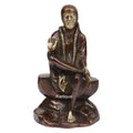 SVARUP Brass Sai Baba Murti Statue for Home Pooja Temple Height 8.5 Inch Copper Gold Color