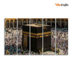VIBECRAFTS Homcraft Kaaba Premium Wall Painting Set of Five For Home|Office|Living Room|Gift (PTVC5Pcs4_8673N)