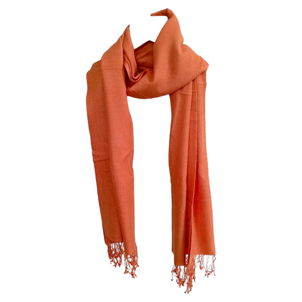 Graziemille Pure Pashmina For Women RUST LARGE