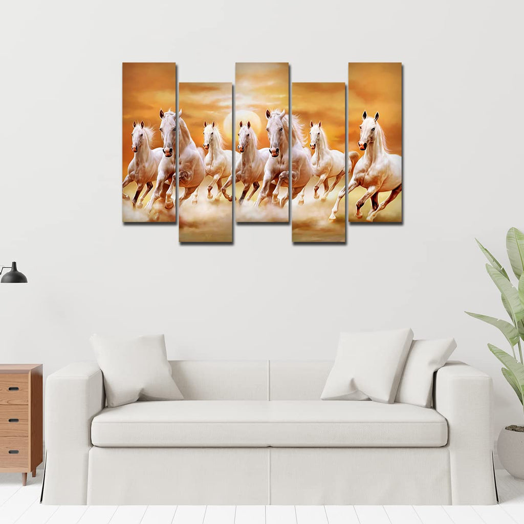 VIBECRAFTS 5 Piece Premium Wall Painting For Home|Office|Living Room|Gift (PTVC5Pcs3_7507) (Multi 4)