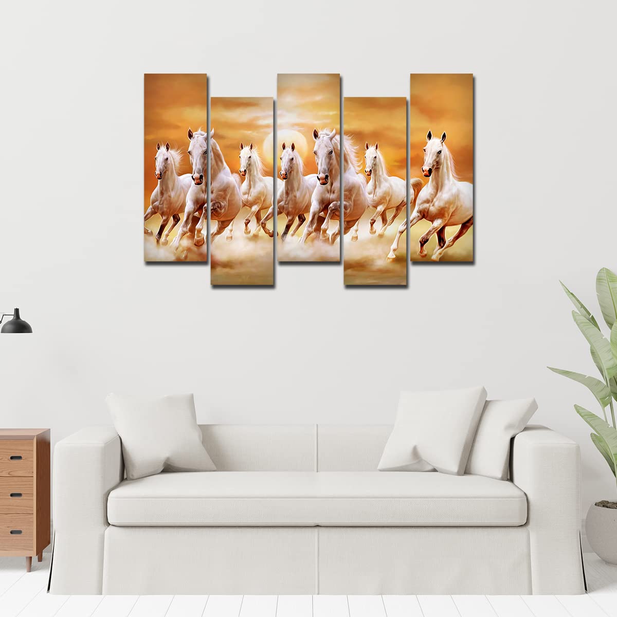 VIBECRAFTS 5 Piece Premium Wall Painting For Home|Office|Living Room|Gift (PTVC5Pcs3_7507) (Multi 4)
