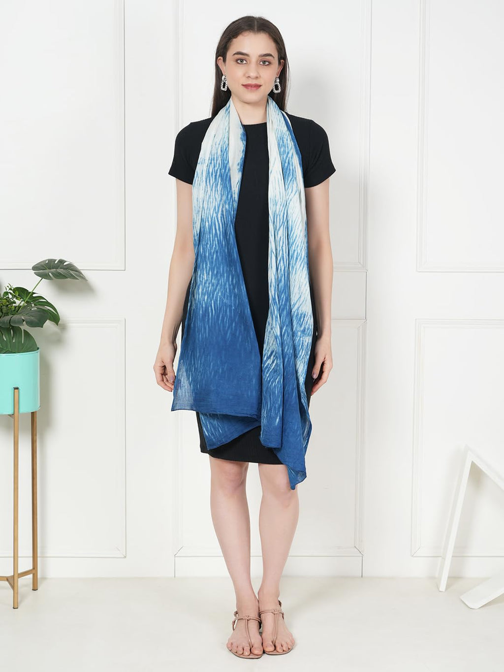 RAI SAHAB Printed Cotton Scarf for Women, Lightweight Soft Scarves Stoles for Summer & Winter(ST-0023MULTI)