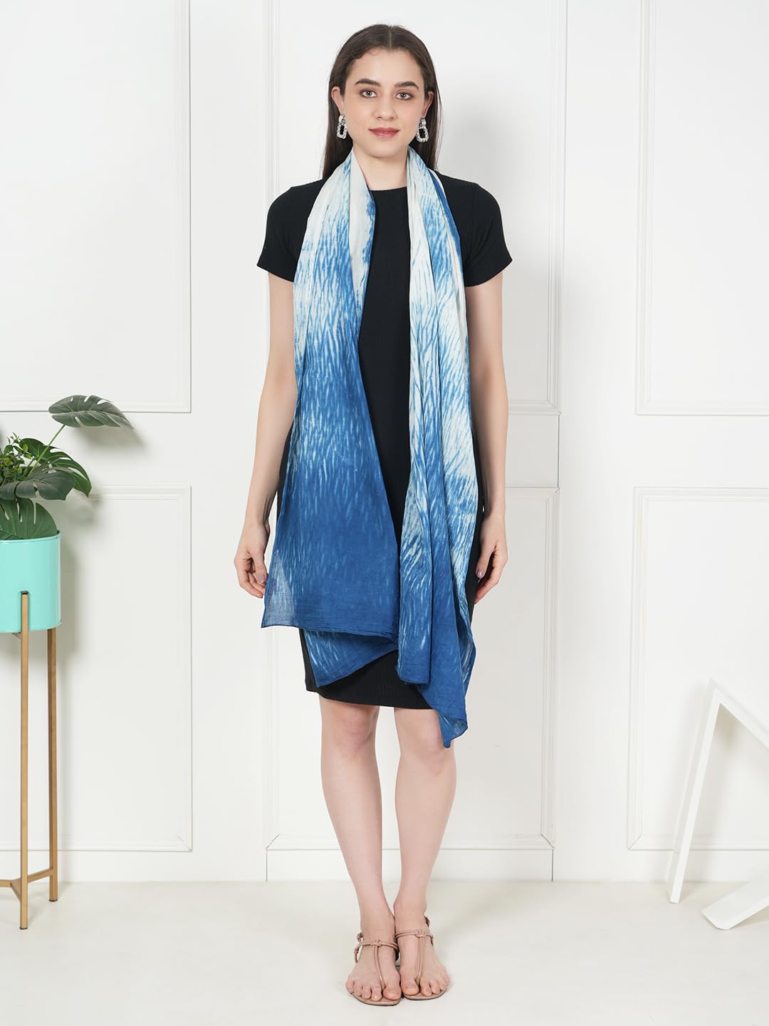 RAI SAHAB Printed Cotton Scarf for Women, Lightweight Soft Scarves Stoles for Summer & Winter(ST-0023MULTI)