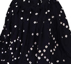 AARKRI SALES Cotton Long Scarf Cum Mask Scarves Usable for Vehicle Driver | White Printed Design | Universal Size | For Girl & Women | Breathable Sun Protection Light Weight (Black)