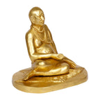 ARTVARKO Brass Swami Samarth Murti Idol Home Office Temple Mandir Pooja Puja Room Handicraft Brings Prosperity (LxBxH in Inches 8.25x5.75x7.25, Weight 3 Kg)