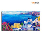 VIBECRAFTS Canvas Paintings for Living Room Drawing Room Greek Scenery Canvas Wall Painting of Greek Scenery for Home|Office|Gift(PTVCH_2355)