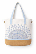 ABSTRACT INDIA Handcrafted Shoulder Tote Bag with Zipper Closure | Cotton Canvas Breathable fabric | Travel, Office, College & Daily Use Tote Bag for Women