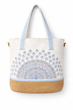 ABSTRACT INDIA Handcrafted Shoulder Tote Bag with Zipper Closure | Cotton Canvas Breathable fabric | Travel, Office, College & Daily Use Tote Bag for Women