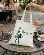 MADHAV ENTERPRISES Women’s Tote Bag – Reusable Cotton Shopping Bag, Stylish Printed Shoulder Tote for Shopping, Work, Travel, and Daily Use (Fashion Boutique)