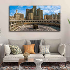 VIBECRAFTS Canvas Paintings for Living Room Drawing Room Skyline Of Mecca Saudi Arabia Canvas Wall Painting Fitted With Wooden Frame For Home | Office | Living Room | Gift (PTVCH_2495)