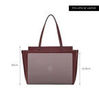 Miraggio Linda 16 Inch Laptop Tote Bag For Women Office Use | Office Tote Bag With Zipper Closure | Stylish Totes (Wine)
