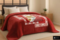 Heavy Reversible Blanket for Winter (weight-4.1kg), Ultra Soft & Cozy Double Bed Blanket, Skin Friendly, Warm & Breathable Blanket for Home Use, Heavy Winter Quilt, (Red,King Size 80*90inch) Kafalo