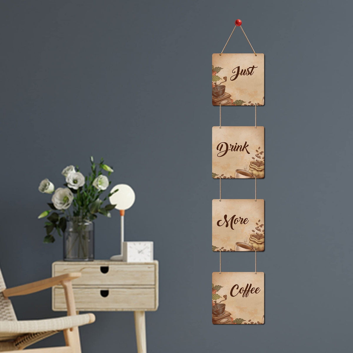 Artvibes Quotes Designer Square Wall Hanger MDF Wooden for Home Decor | Office | Living Room | Bedroom | Gift | Decor Item | Home Decoration Items stylish | Wall Hanging Decorative Items,(WH_3308NR)