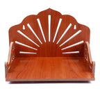 7CR Wood Art and Craft Temple (Brown_13.3 Inch X 7.8 Inch X 1.5 Inch)