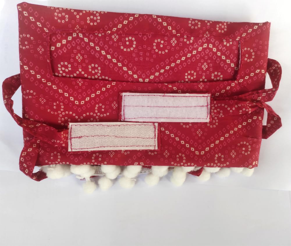 Switchon Cotton Multi Color Bandej Print Female Scarf Hijab For Women For 12 Yrs And Above (Rani-White)
