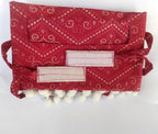 Switchon Cotton Multi Color Bandej Print Female Scarf Hijab For Women For 12 Yrs And Above (Rani-White)