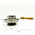 DSH Metal Dhoop Holder Incense Burner Loban Dhoop Dani Aarti Dhoop Dani Stand Burner for Home Office Temple Puja (Silver)