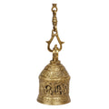 Artvarko Brass Ganesha Ganesh Wall Hanging Ghanta Bell with Chain Hanging for Pooja Puja Room Mandir Ghanta Home Entrance Decor.