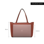 Miraggio Roberta 16 Inch Laptop Tote Bag For Women Office Use | Office Tote Bag With Zipper Closure | Stylish Totes Bag (Rust)