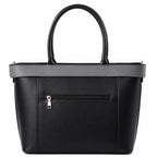 SMAARA Stylish Tote Bag for Women | Office Laptop Bag for Women | Premium Faux Leather Handbag | Large Shoulder Tote Purse Fits 16 Inch Laptop for Work Travel & Daily Use | Onyx Aura(Black)
