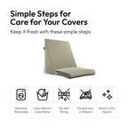 Frido Wedge Plus Cushion Cover | Ultrasoft, Breathable & Cool Pillow Cover | Aesthetic Pillow Cover for Home | Durable & Machine Washable | Sage Green
