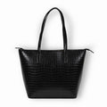 The Gusto Colossal - Premium Vegan Leather Tote Bag for Women, Big Size, Black | Stylish Handbag for women with Zip Closure | Fit for Office Bag, College, Travel Use | Handcrafted in India
