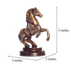 ARTVARKO Antique Brass Horse with Uplifted Legs Standing Horse Tableware Showpiece Home Decor