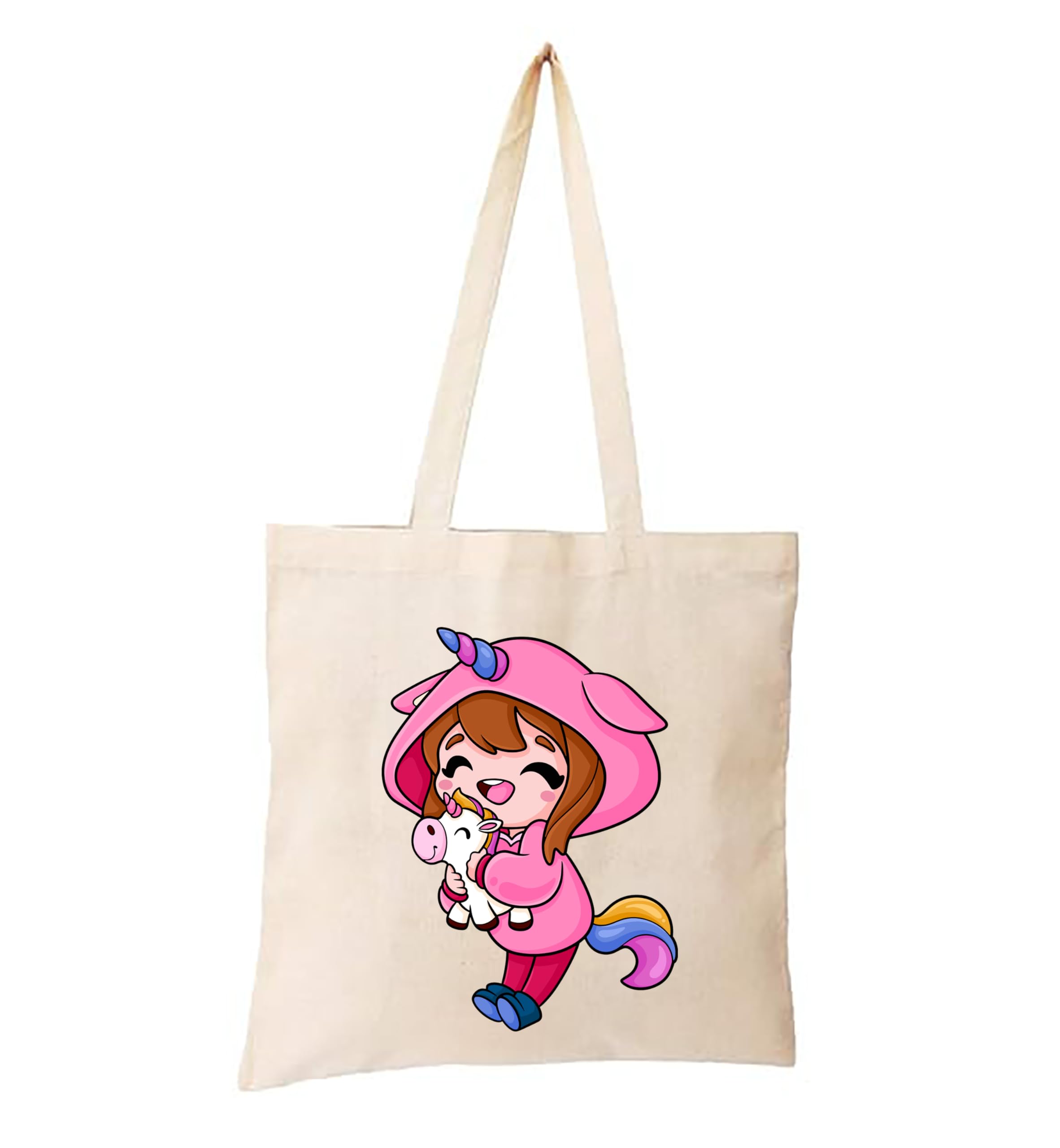 UNIQUE TOHFAA Customised Cute Cotton Tote Bag for Women | Reusable Eco-Friendly Carry Bag with Funny Feline Good Print for Shopping, Travel & Daily Use