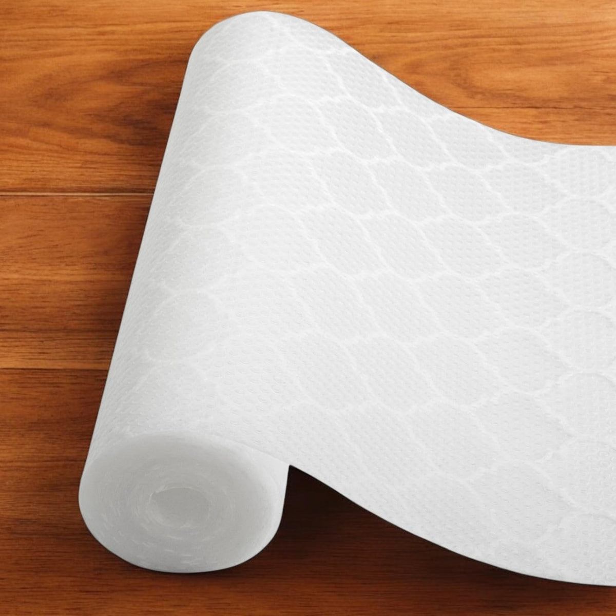 Homestrap Multipurpose Dotted Anti-Slip Shelf Liner (45cm X 5m)|Washable Kitchen Drawer Mat for Fridge, Table, Cupboards, and Shelves | Durable and Waterproof in White (Transparent) Kafalo