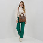 EXOTIC Urban Grace Handbag with Snake Print Panel
