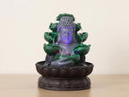 Kridaykraft Decorative Buddha Face Water Fountain for Home Decor, Indoor Tabletop Zen Fountain with LED Light, Relaxing Fountain for Living Room, Office Desk, Meditation, 24 cm