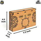 GKD Hamper Mini Mandir with Storage DIY Temple Traditional Design Space to Keep Dry Fruits Chocolates Pooja Items Gift for Housewarming Hanging Mandir (Bamboo 8X1.5X5inch)