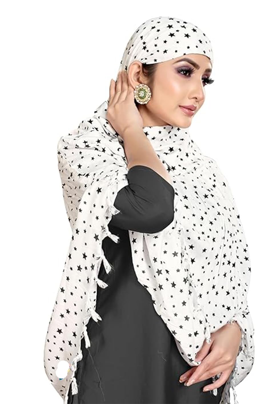 VASTTRAM Women's Pure Cotton Long Scarves Scarf Cum Mask usable for Driver Anti Pollution Full Face Cover With UV Sun Rays Protection