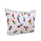 JEH BAGS Cotton Folding Button Bag - Wings Printed Womens Tote Bags Eco-Friendly and Sholder Friendly Capacity 52 x 2 x 45.5 cm- Multicolor 1 Pcs.