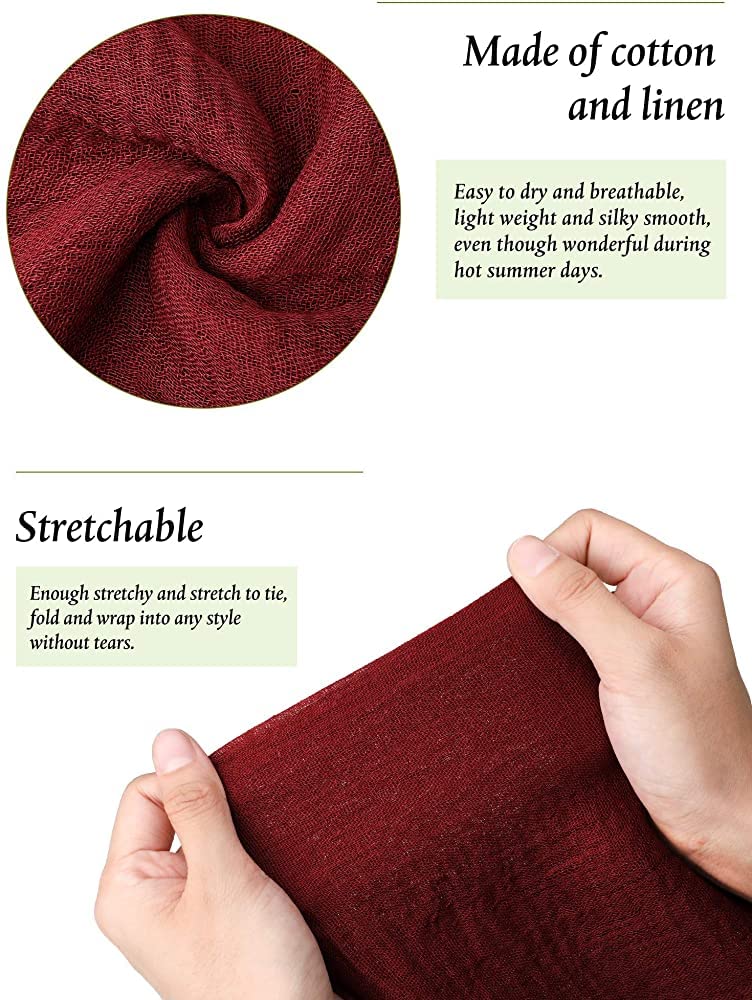 ICW Women's Premium Wrinkle Ironless Crinkled Cotton Scarf Stoles Shawl head scarves for girls (pack of 5)