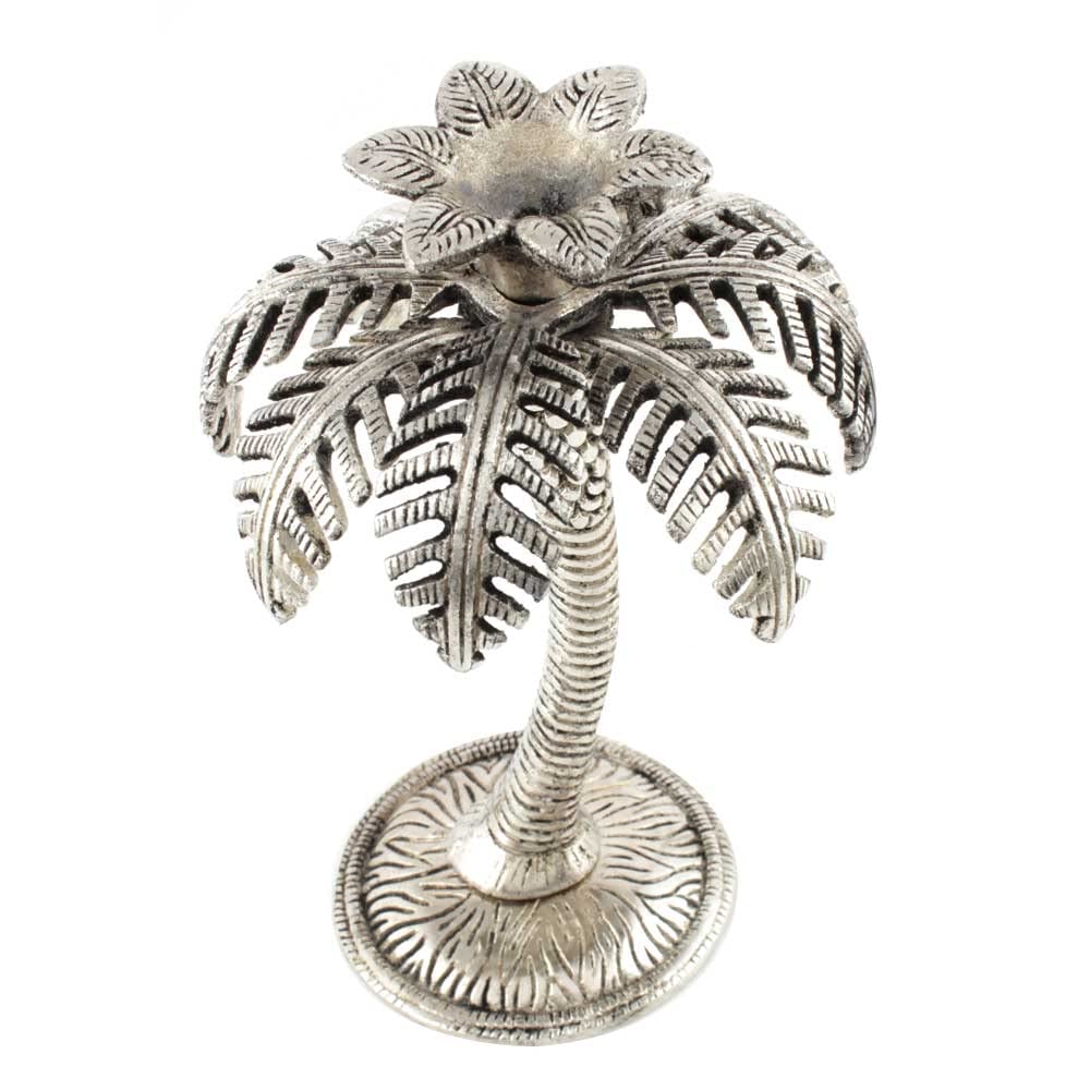 KridayKraft Metal (Palm) Khajur Candle Holder for Home Hotal Decor Candle Stand Tree Statue for Candle Light Dinner & Dining Table Decorative Showpiece for Decoration & Gift Purpose