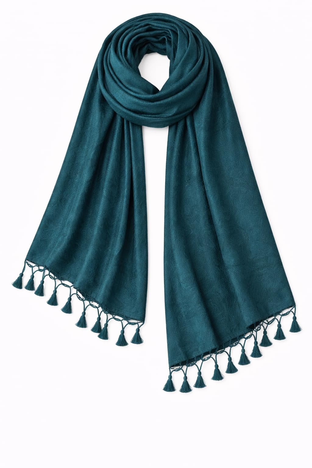 ZEN APPAREL Soft Viscose Fabric Jacquard Scarf, Stole, Shawl (Bottle Green)