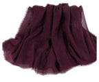 IBA ISBA COLLECTIONS Women's Crinkle Cotton Scarf, Stoles, Hijab (80 x 190 Cms) (Dark Purple)