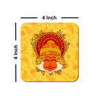 Artvibes Printed MDF Wooden Coasters for Home and Kitchen | Dining Table Decor | Square Coasters | Kitchen Decorative Items | Table Decoration | Home Decor (Set of 6 | 4x4 Inch)(Cultural Art) TC_2003