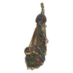 ARTVARKO Brass Peacock Showpiece Multicolor Peacock Statue Decor Tabletop Living Showpiece Gift 9 Inch