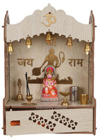 HOMEWEY DECOR Handcrafted Wooden Home Temple for Wall Mount | Premium Pooja Mandir with Strong Support for Heavy Idols | Luxurious Finish Wooden Mandir for Home, Office & Prayer Room (Style 3)
