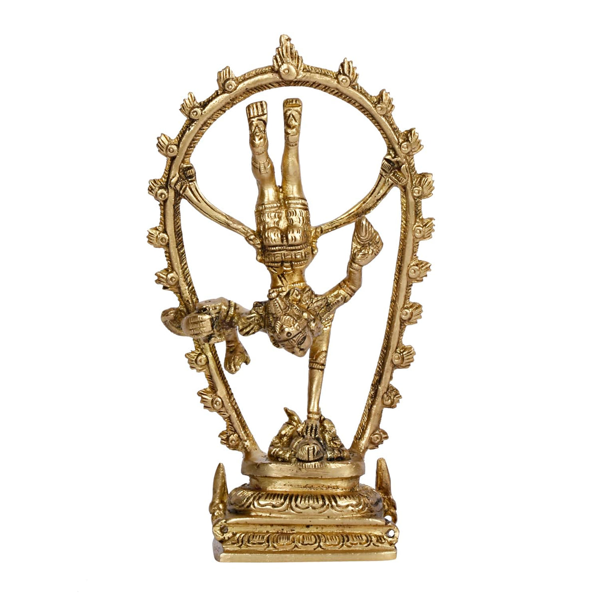 ARTVARKO Brass Natraja Statue Idol of Lord Shiva Ji Dancing Natraj Murti Statue Decorative Sculpture Religious Idol 6 Inches