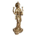 ARTVARKO 25 Inch Big Brass Laxmi Murti Lakshmi Idol Laxmi Goddess Lakshmi Standing on Lotus Statue for Home Decor Puja Mandir Temple.