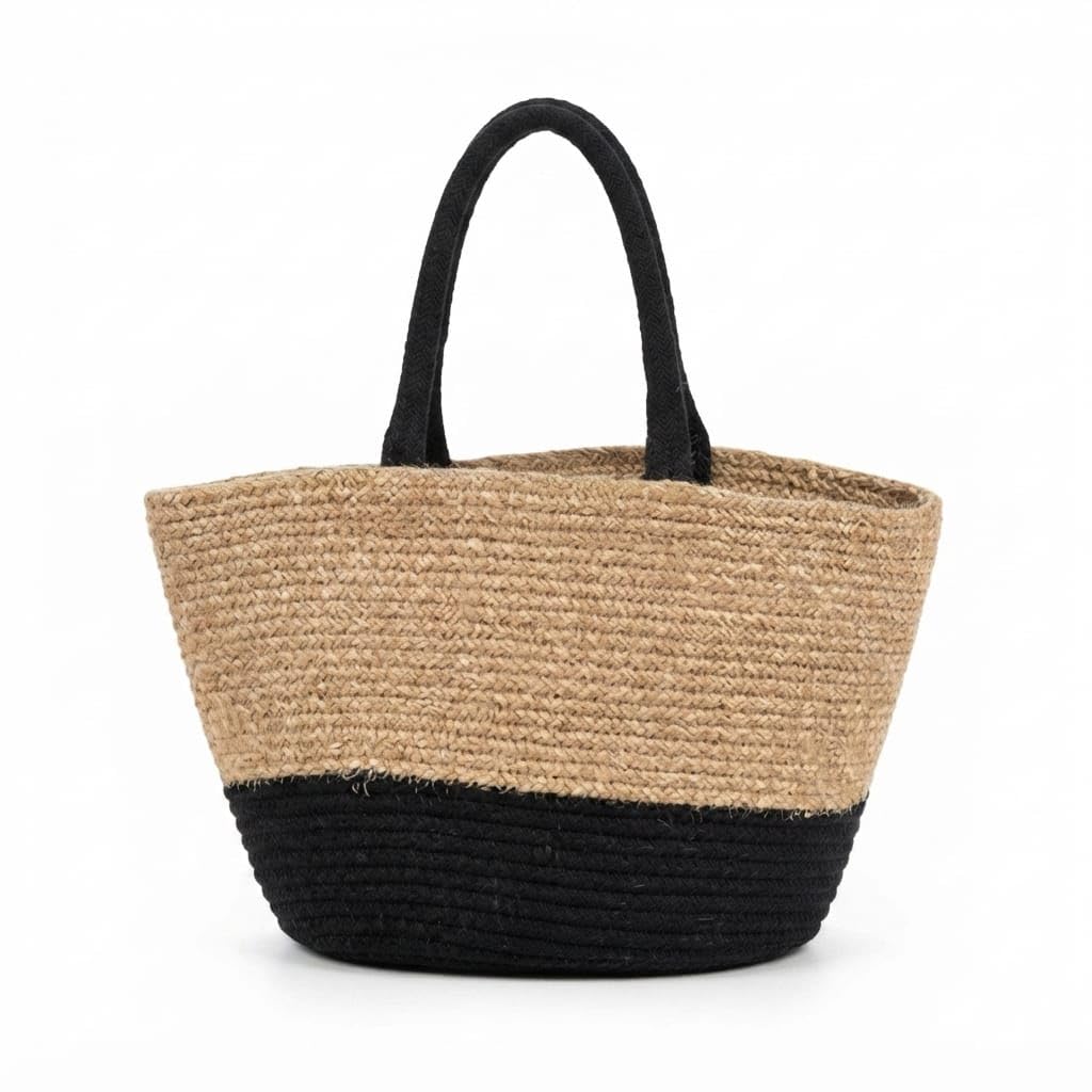 BanTrick All the Cultures Fabricating India Handmade Small Dry grass/Natural Cane/Chic Dry Grass bag/handbag from Manipur/carry tote bag Sling Bags (BEIGE-BLKY)