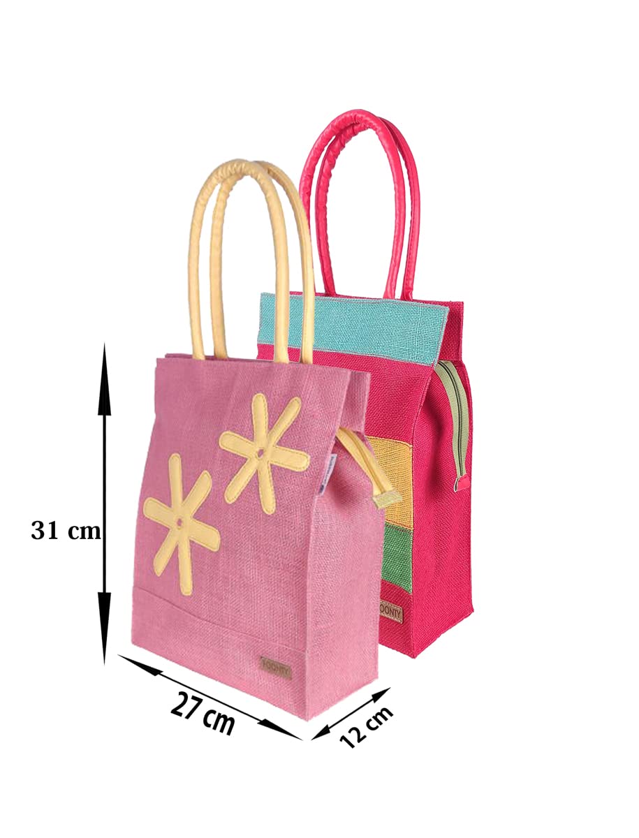 FOONTY Daily Use Tote Bag/Grocery Bag/Gym Bag/Lunch Bag(Multicolor,FAB-34A)