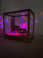 Shri Ram Mandir Showpiece with LED Light – MDF Temple Model (12x8x10 Inches) | Decorative Spiritual Home Décor