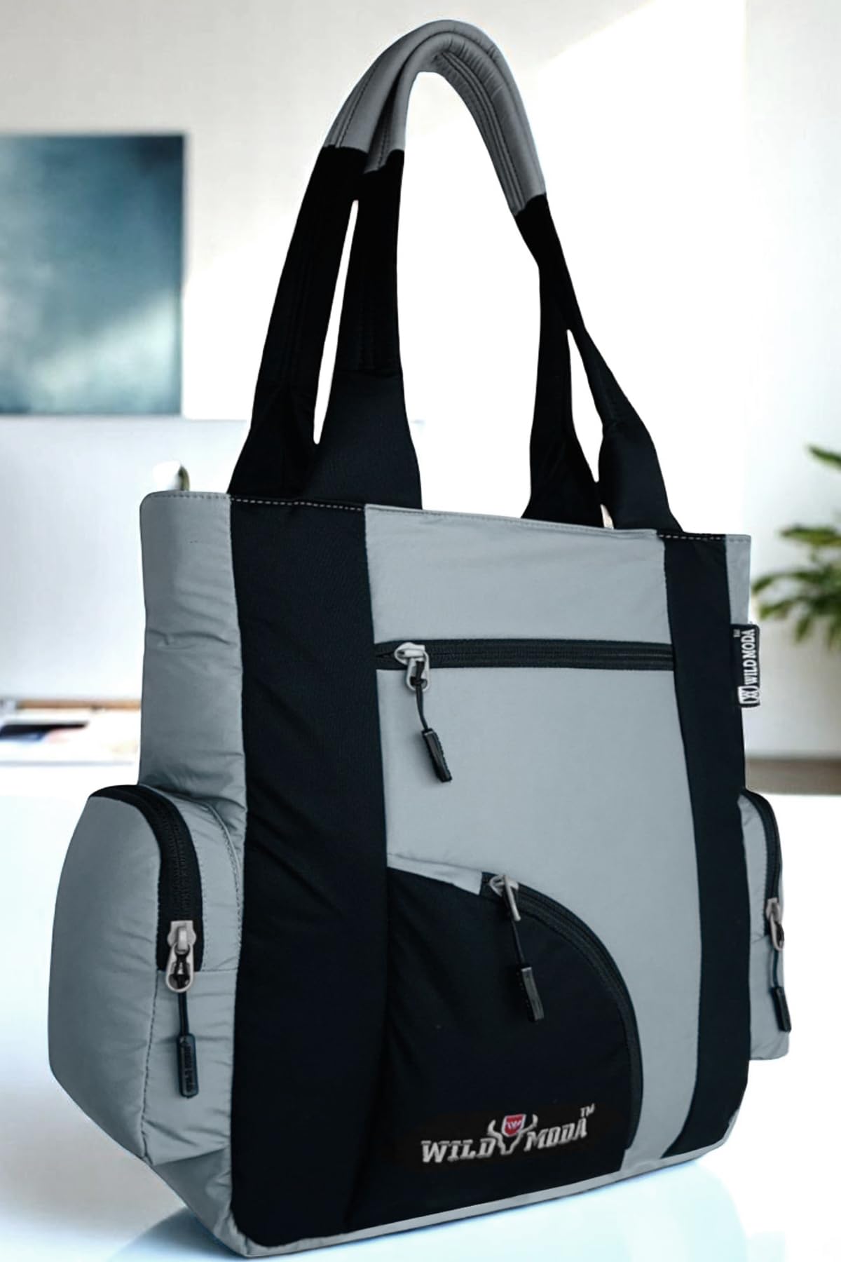 WILD MODA Kat Women Shoulder and Tote Bag (Grey)