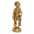 ARTVARKO Brass Hanuman Statue Idol Bajrangbali Bhagwan Sankat Mochan Standing Murti for Home Office Entrance Décor Temple Mandir Puja Gift 10 Inch.