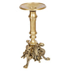 ARTVARKO Brass Designer Candle Holder For Table Centerpiece Living Room Tibetan Nepali Dragon Tealight Holder Stand 13 Inch.,Gold